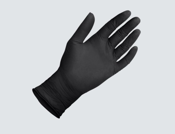 4 mil Disposable Nitrile Gloves - Black 