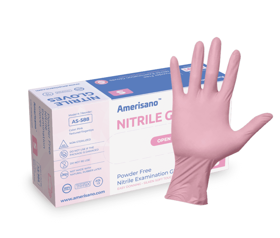 Amerisano AS-588 - 4 mil Nitrile Examination Gloves 